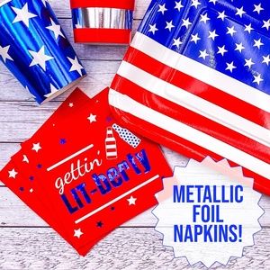 “Gettin’ Lit-berty” - 4th of July Beverage Napkins